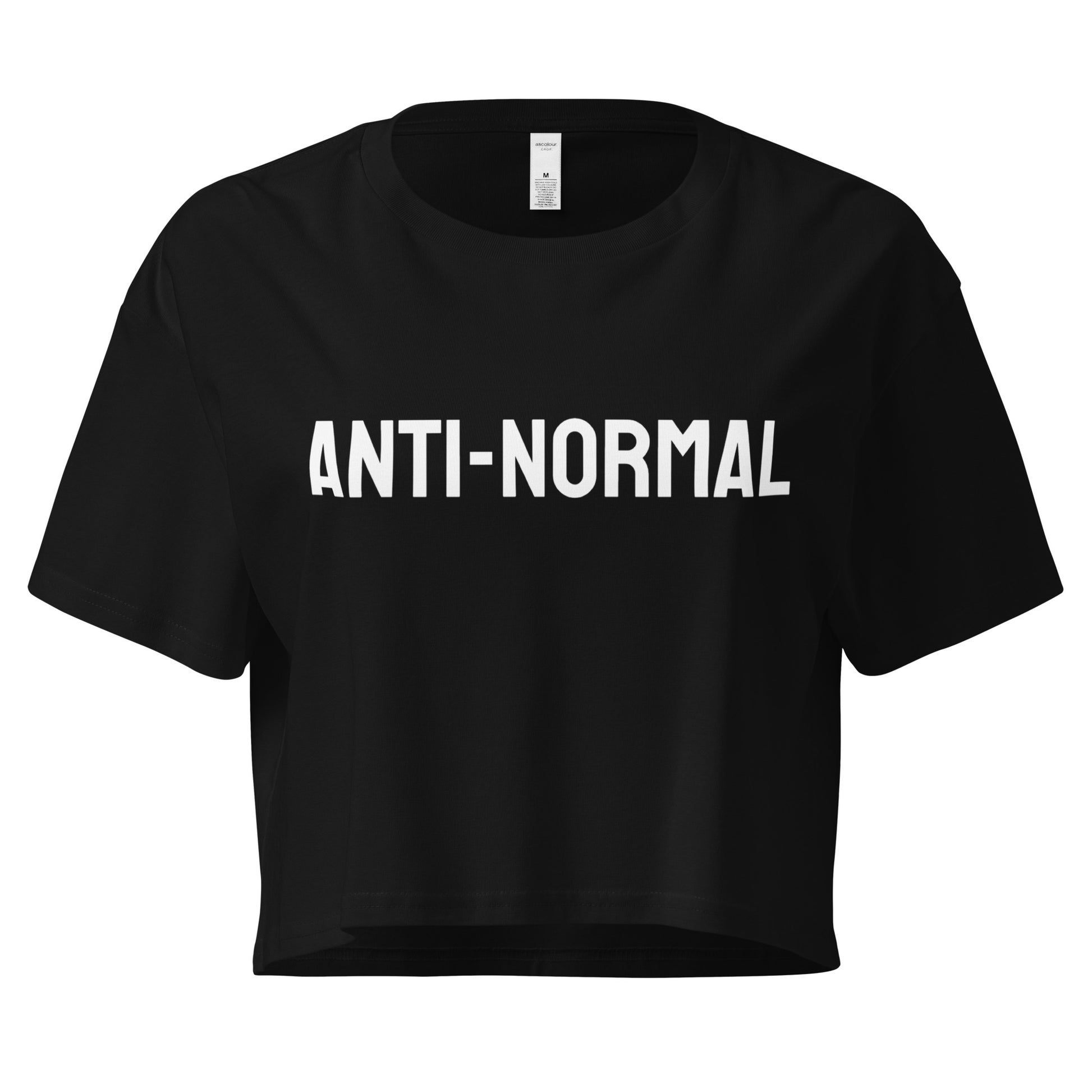 "Anti-Normal" Crop Top Black
