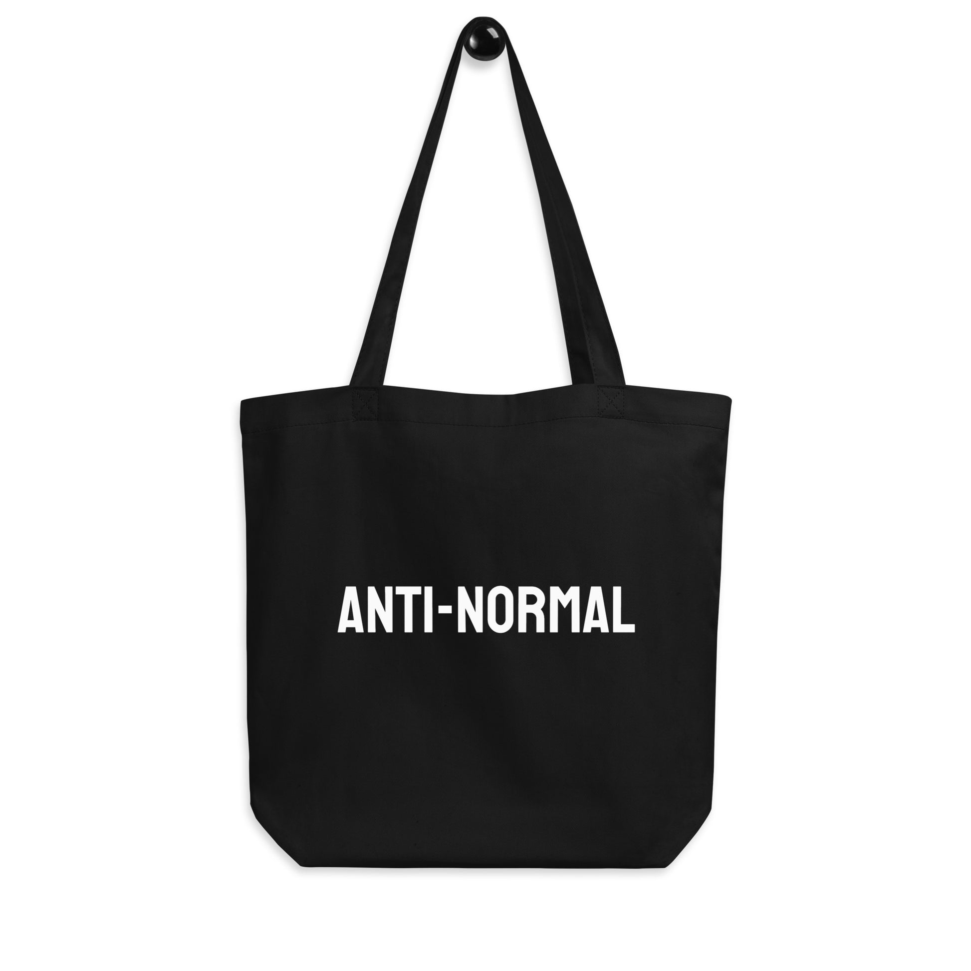 "Anti-Normal" Tote bag But in Black