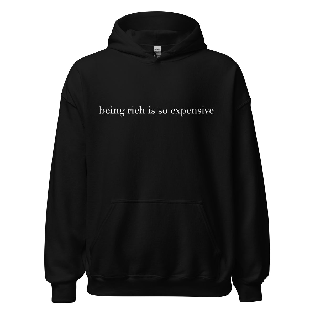 Being Rich Hoodie But in Black