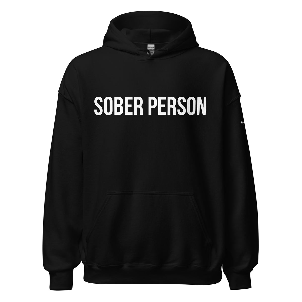 Sober Person Hoodie But in Black