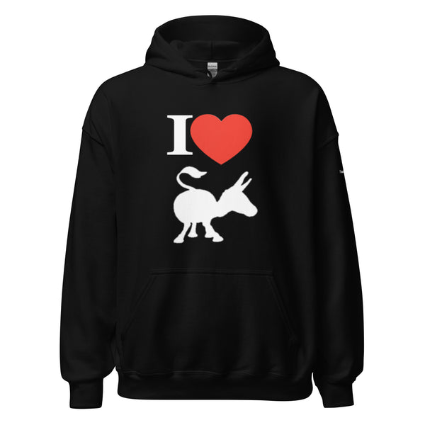 The Donkey Lover Hoodie But in Black