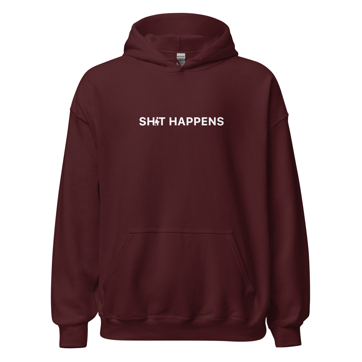 Teasin' Tees Sht Happens Hoodie But in Black