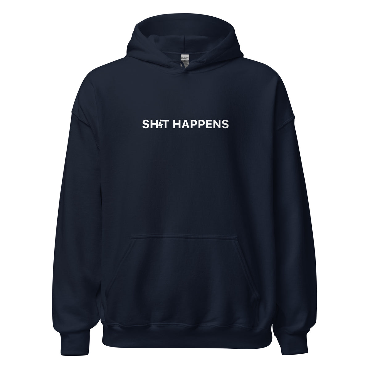 Teasin' Tees Sht Happens Hoodie But in Black