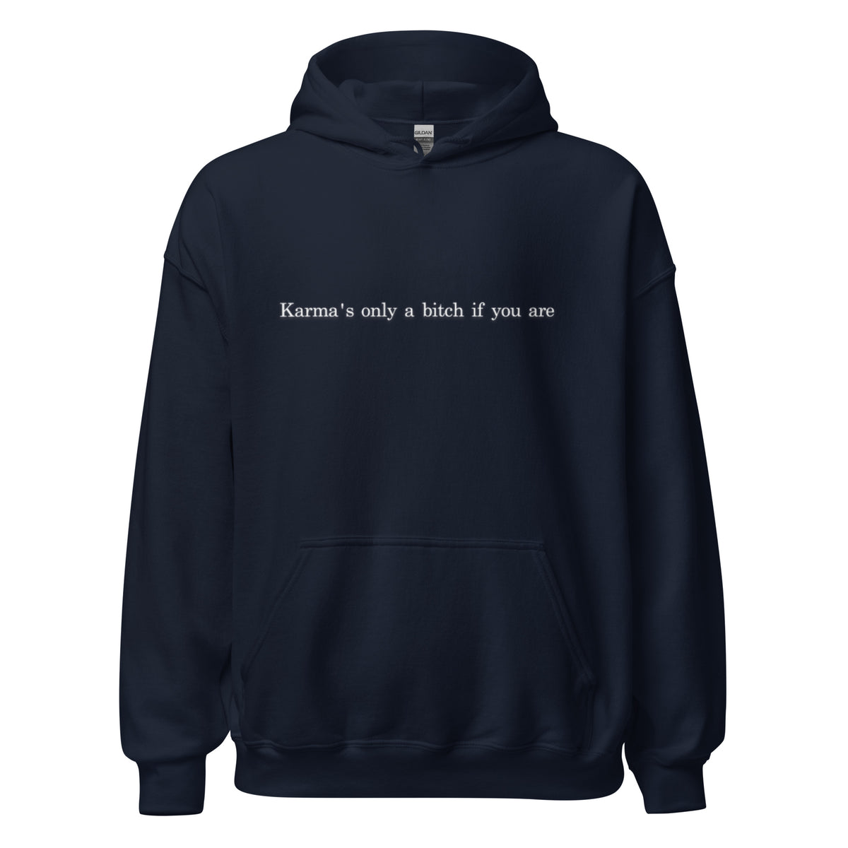 Karmatic Bitchiness Hoodie But in Black