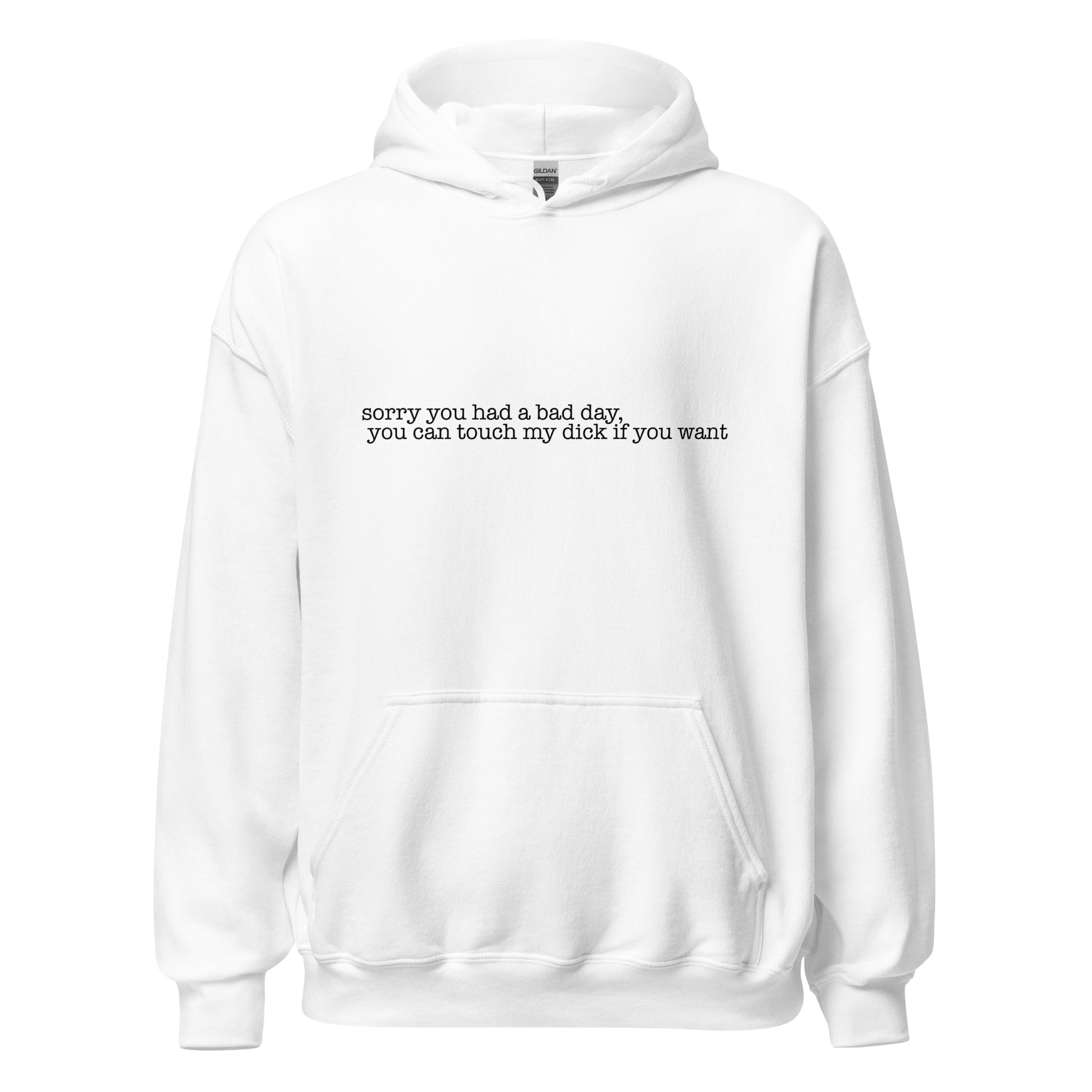 "Sorry you had a bad day you can touch my dick if you want" Hoodie