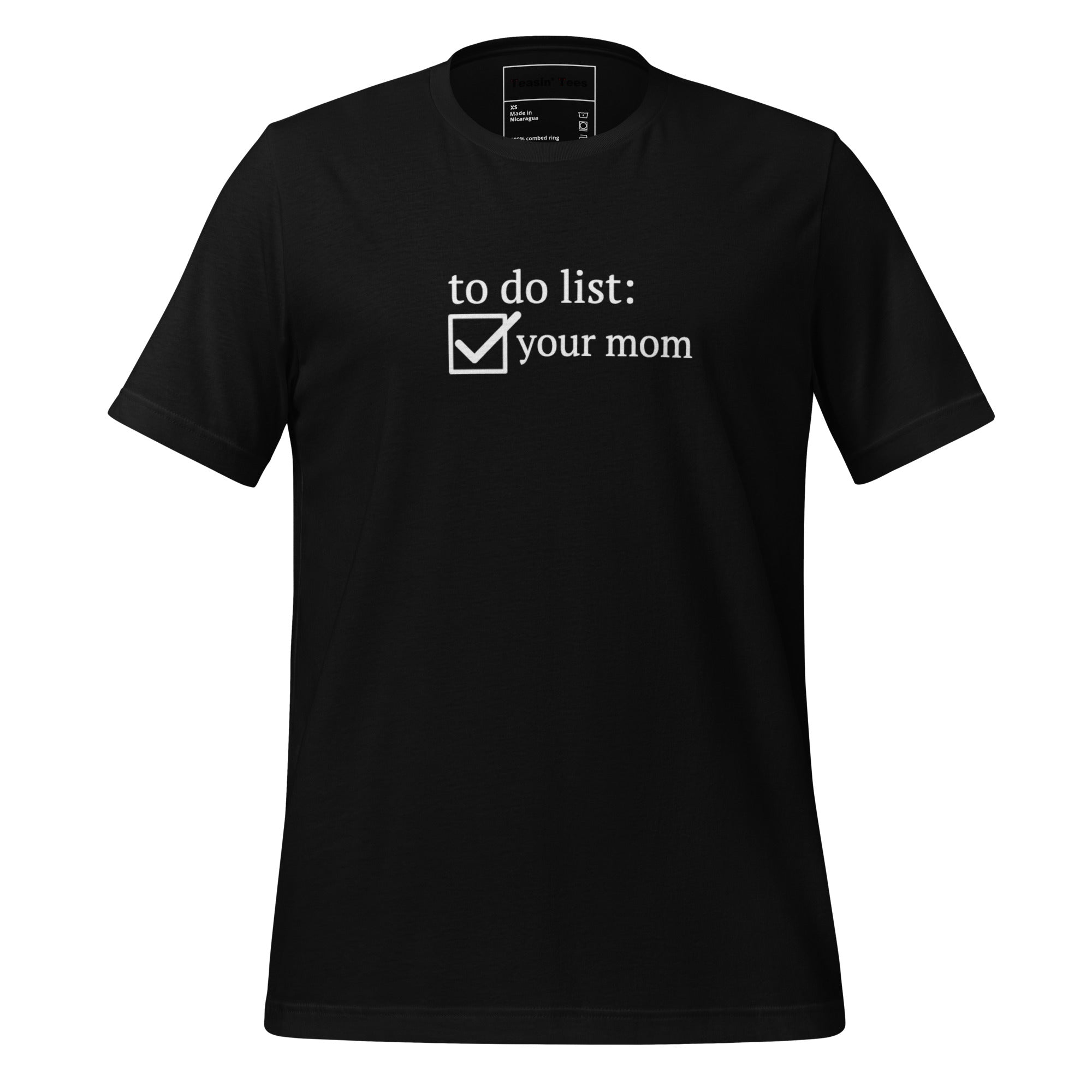 Teasin' Tees To Do List But in Black