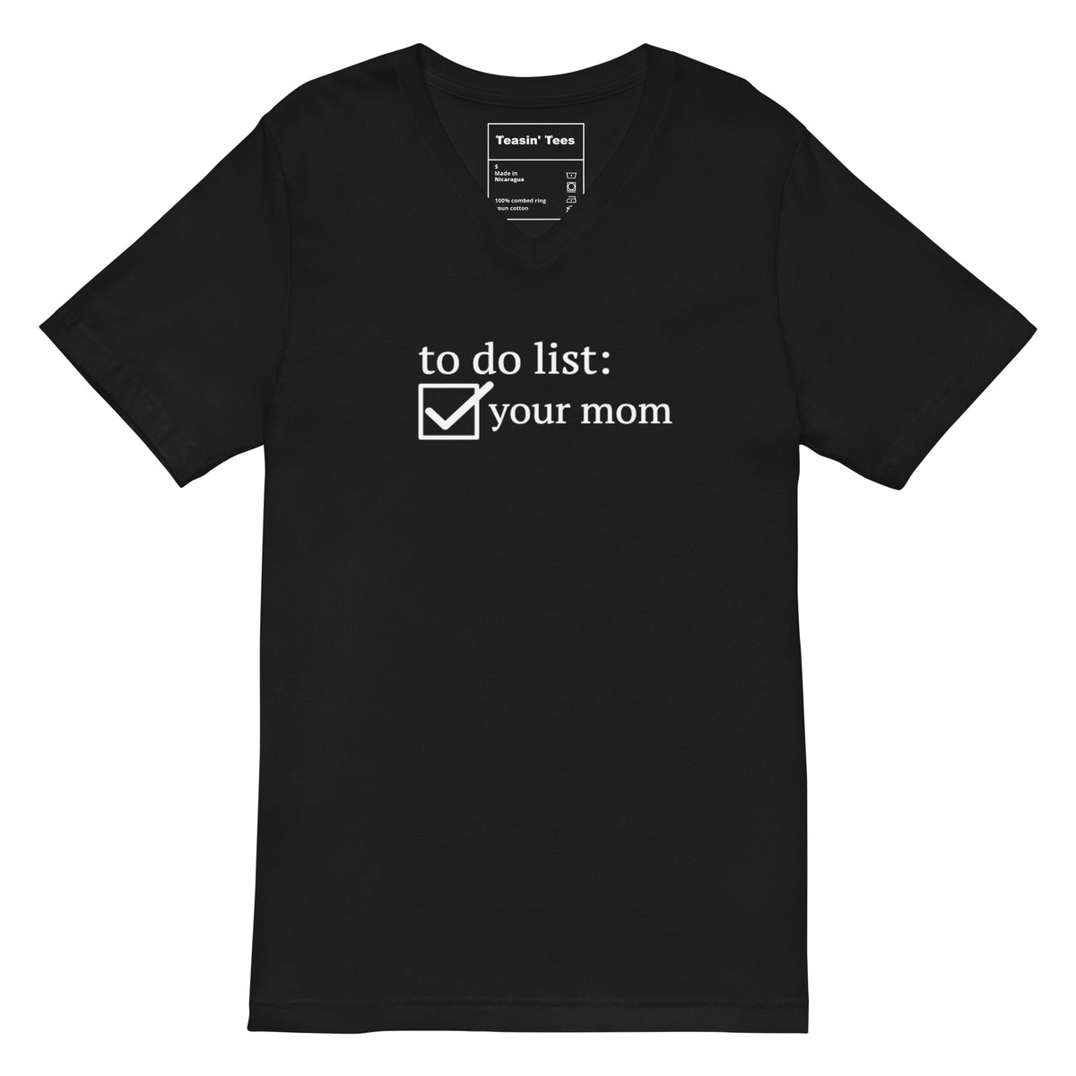 Teasin' Tees To do List VNeck But in Black