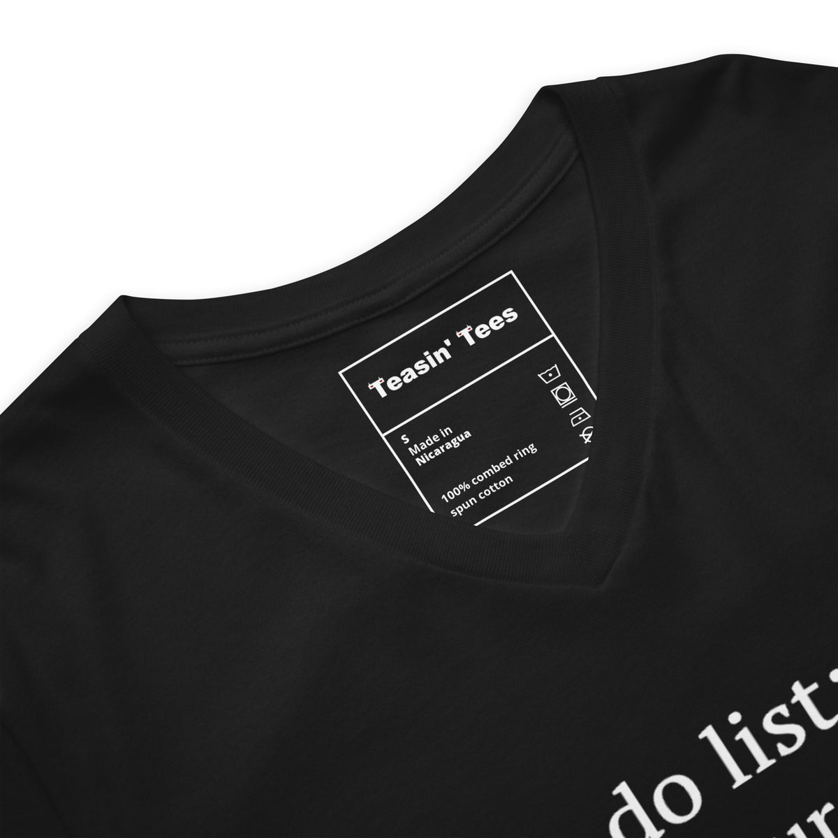 Teasin' Tees To do List VNeck But in Black