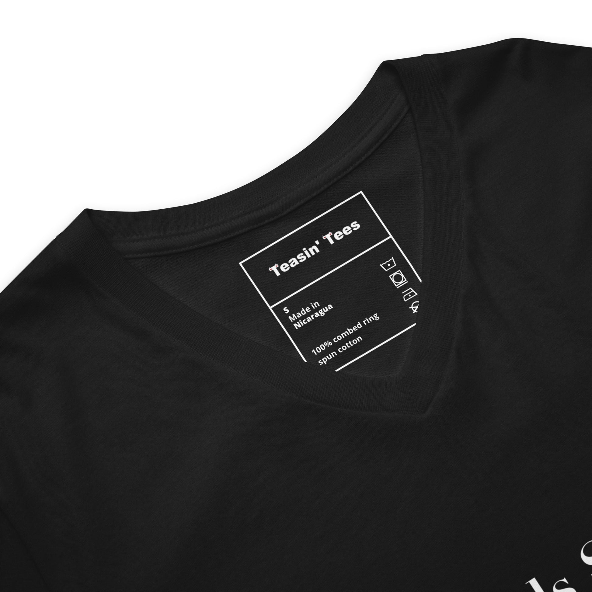 "Good girls Swallow" V Neck But in Black