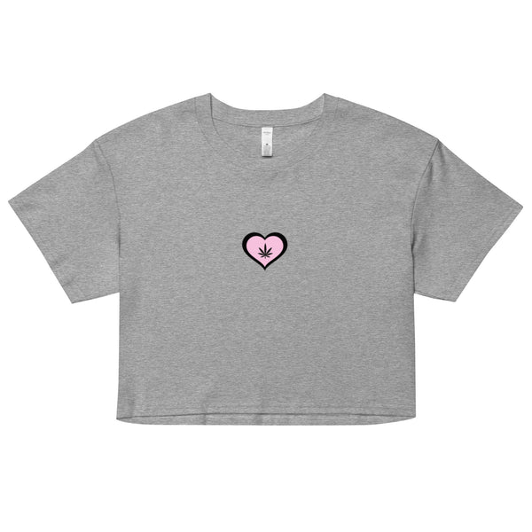 The Weed Lovers Crop Top Pink Heart Edition