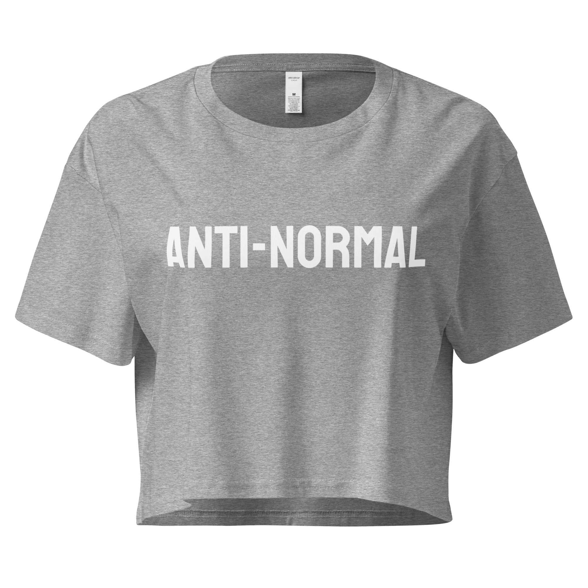 "Anti-Normal" Crop Top Black
