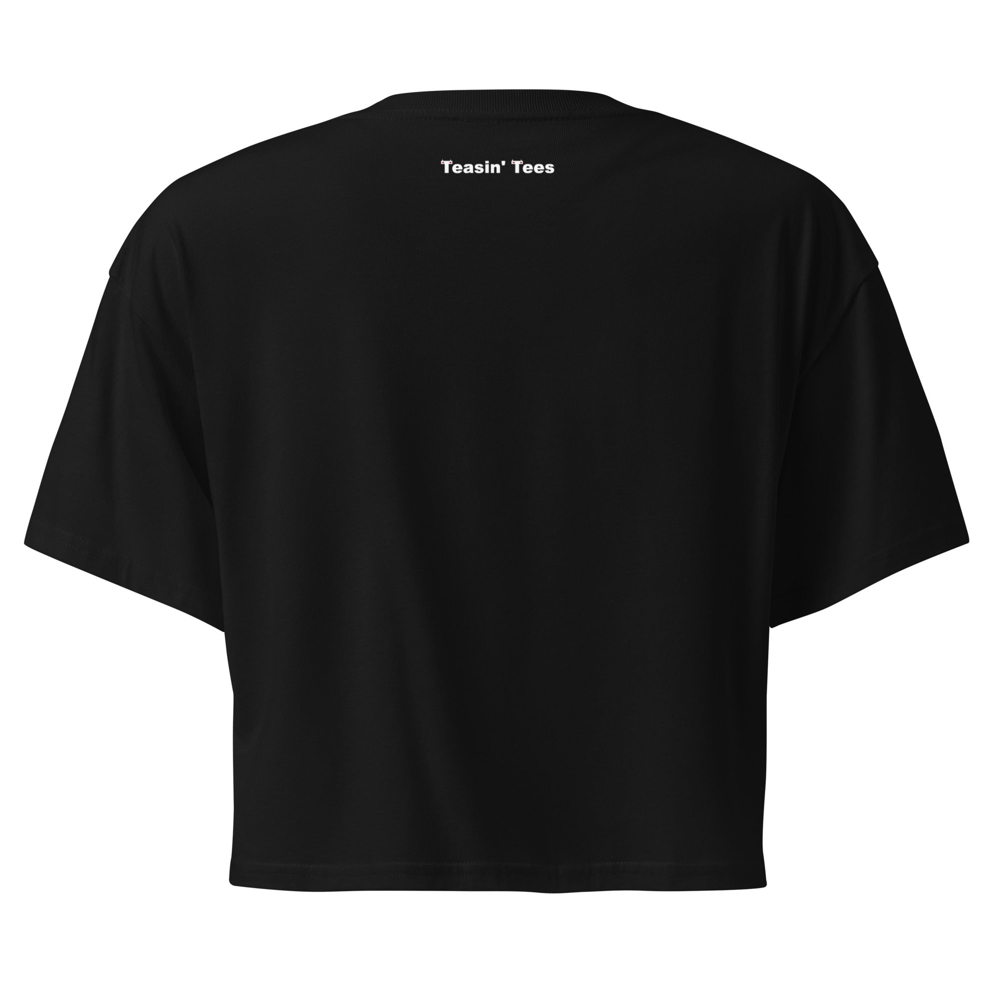 "True Story." Crop Top Black