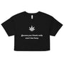 Teasin' Tees Make Your Friends Funny Crop Top But in Black