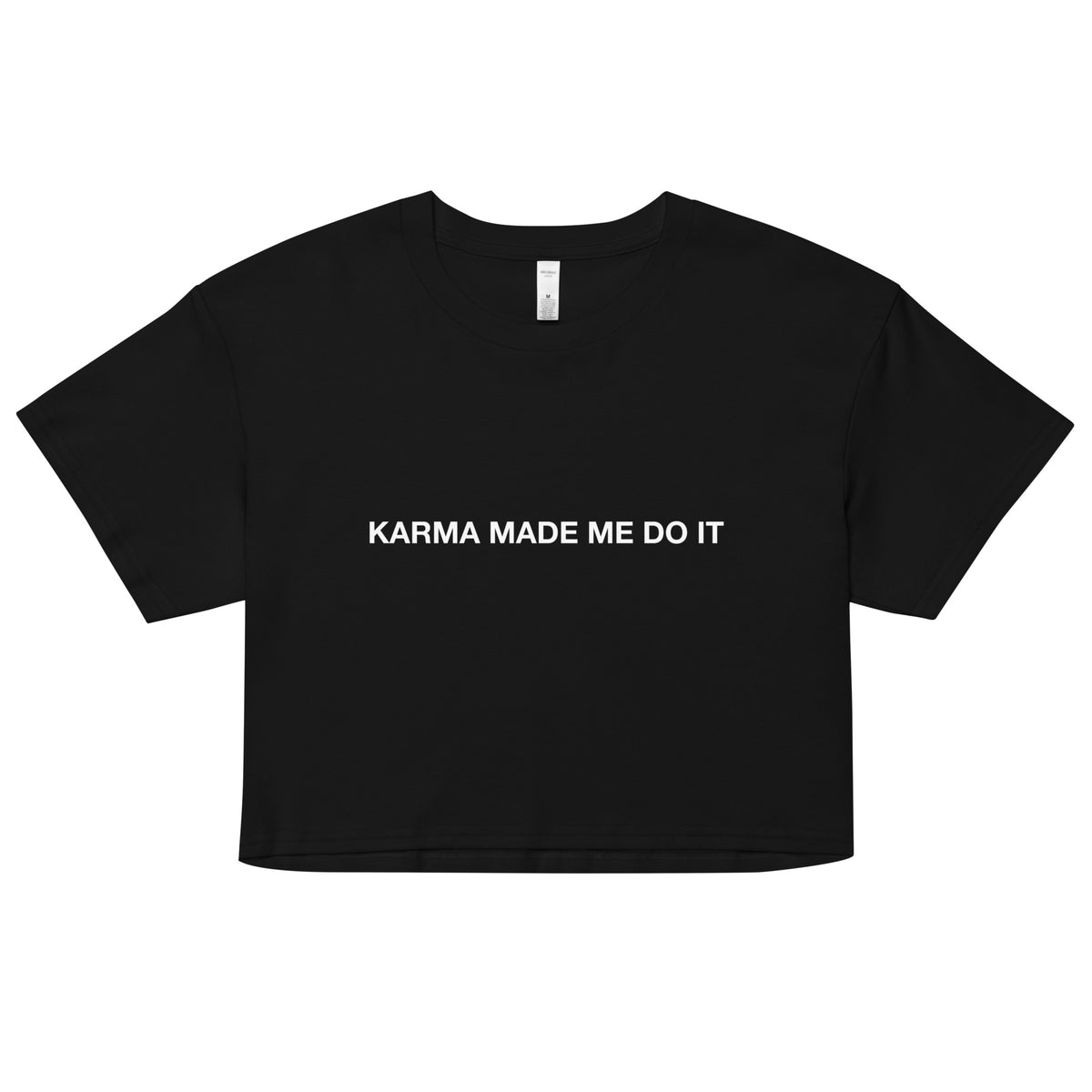 Blame it on Karma Crop Top But in Black