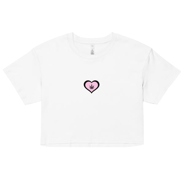 The Weed Lovers Crop Top Pink Heart Edition