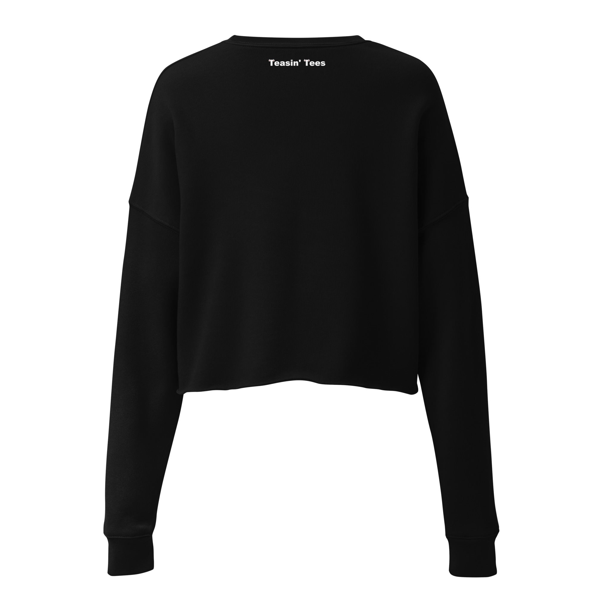 "Being Rich" Cropped Long Sleeve Black