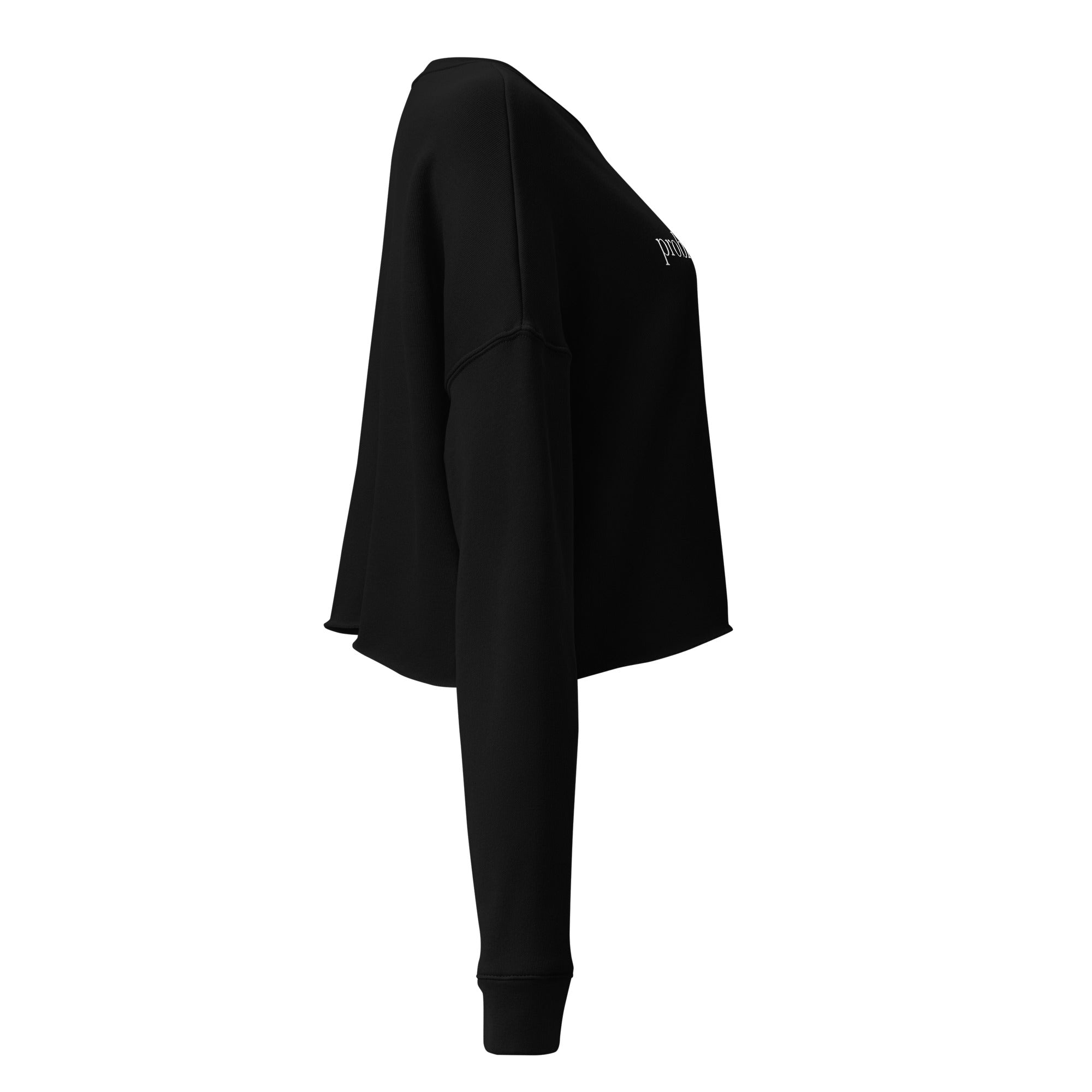 "Problematic" Cropped Long sleeve Black