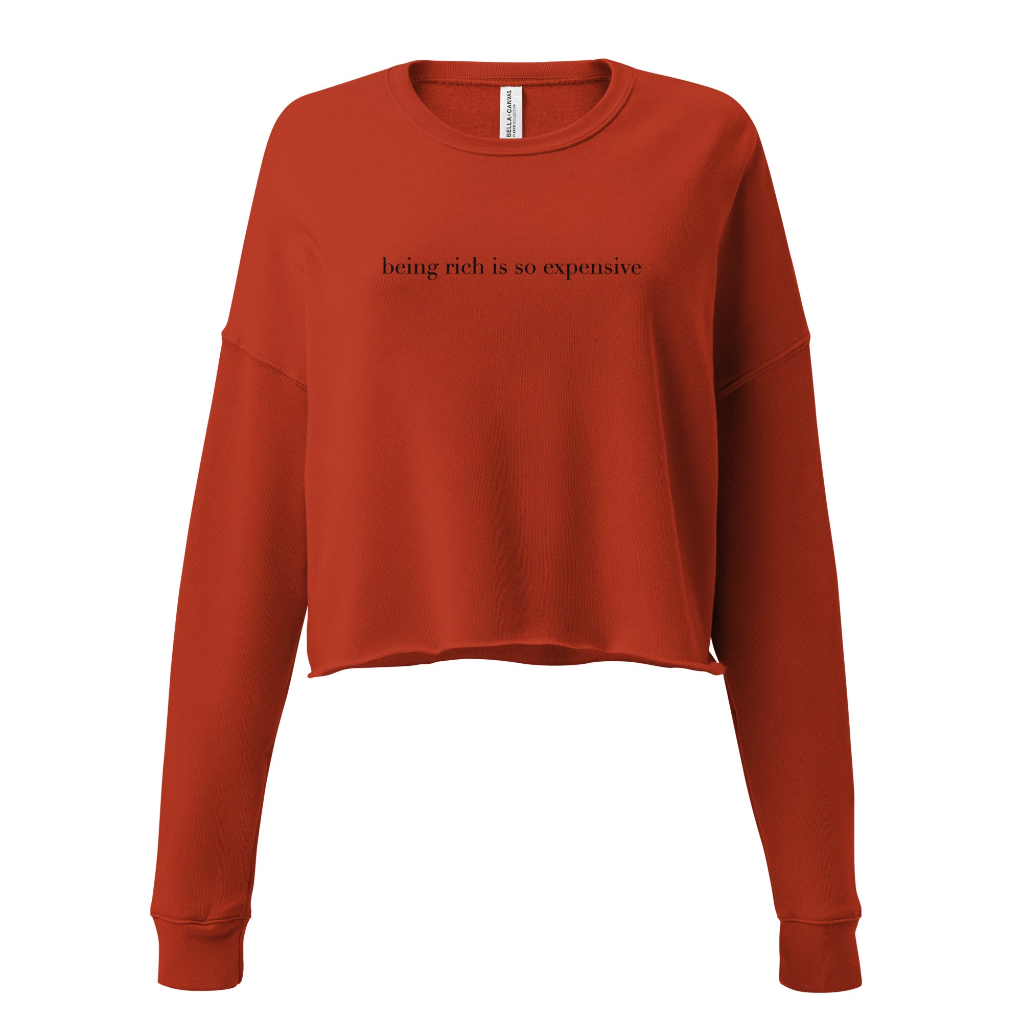 "Being Rich" Cropped Long Sleeve